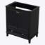 Meuble-lavabo 30 po sans lavabo, base seulement, armoire de salle de bain multifonctionnelle avec portes et tiroir, structure solide et panneau de fibres à densité moyenne-108934091-108934092