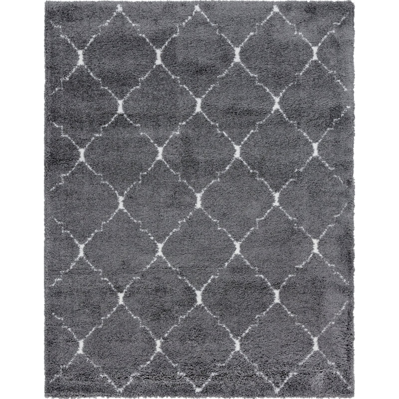 Geometric Shag Area Rug, Rectangle 244 x 305cm