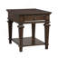 Table de bout de style traditionnel avec tiroir de rangement et finition espresso