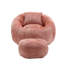 Fauteuil d'appoint en tonneau de compression et repose-pieds de 41,3 po Watban-1561056436