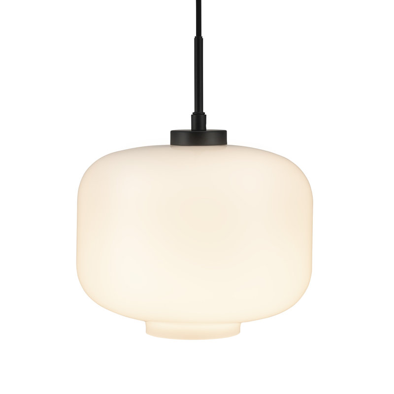 1 - Light Black/White Schoolhouse Pendant