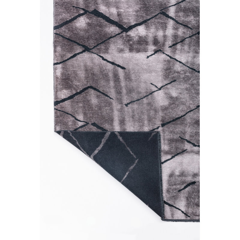 Rapture Black Gray Abstract Luxury Area Rug, Rectangle 7'10" x 11'2"