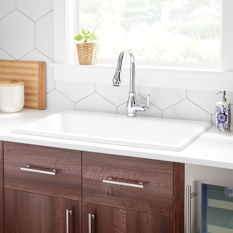 Frattina 36" L Drop-In Kitchen Sink, 1 hole