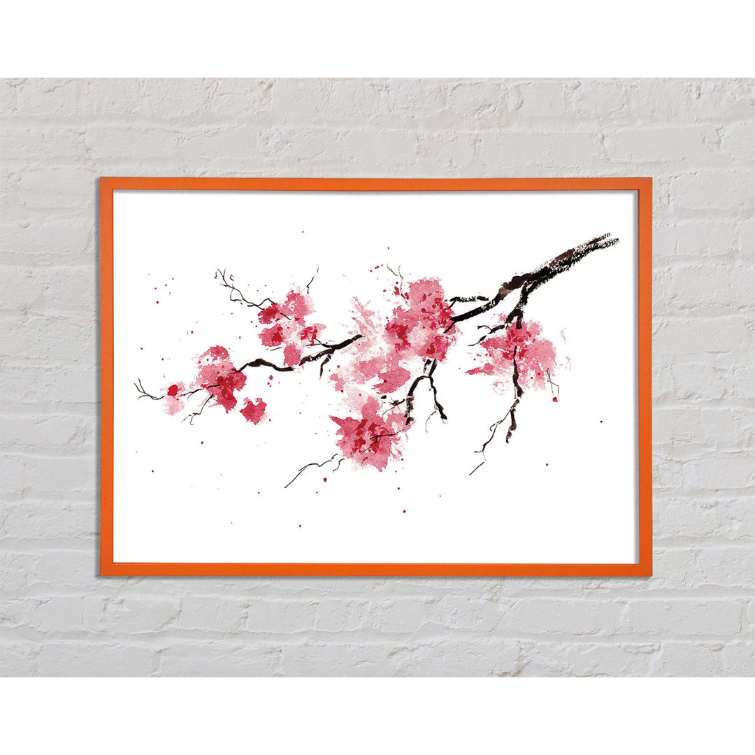 Gerahmtes Poster Britta Chinese Cherry Blossom Branch