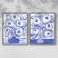 «Blue Brush Flowers I», reproduction encadrée de qualité supérieure - prête à être accrochée - aucun clou requis - aucun clou requis-418478343-418478338