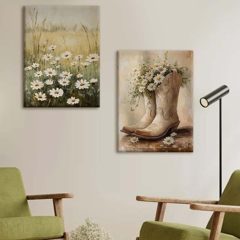 2 Piece Wrapped Canvas Print, 60 cm H x 80 cm W