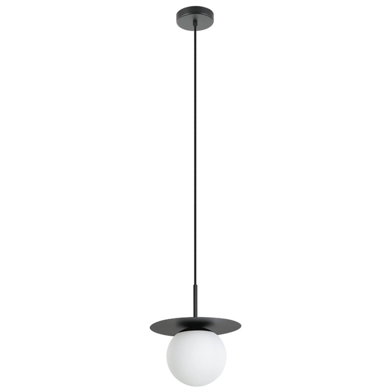 Mini-luminaire suspendu 1 lumière Cathy, Noir structuré