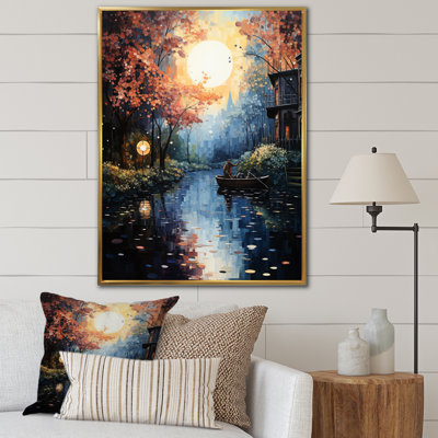 Sempronius, canal jaune, fantaisie pointillisme - impression