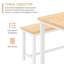Ensemble de table de salle à manger 3 pièces avec 2 bancs, ensemble de table de cuisine rectangulaire de 47,2 po avec plateau en panneau de particules et structure en métal, petit ensemble de coin repas pour 4 personnes-1157718164