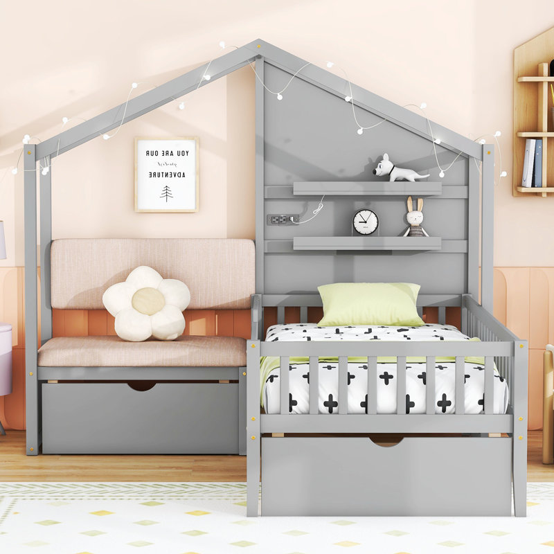 Lit plateforme 67,03 po Morrisville, gris