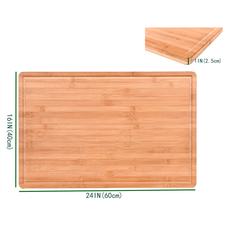 Stovetop Cover Bamboo Cutting Board - with Adjustable Legs and Juice Grooves - Large Bassetts