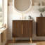 Meuble-lavabo double avec lavabo et portes à fermeture douce Minimalist-133678050