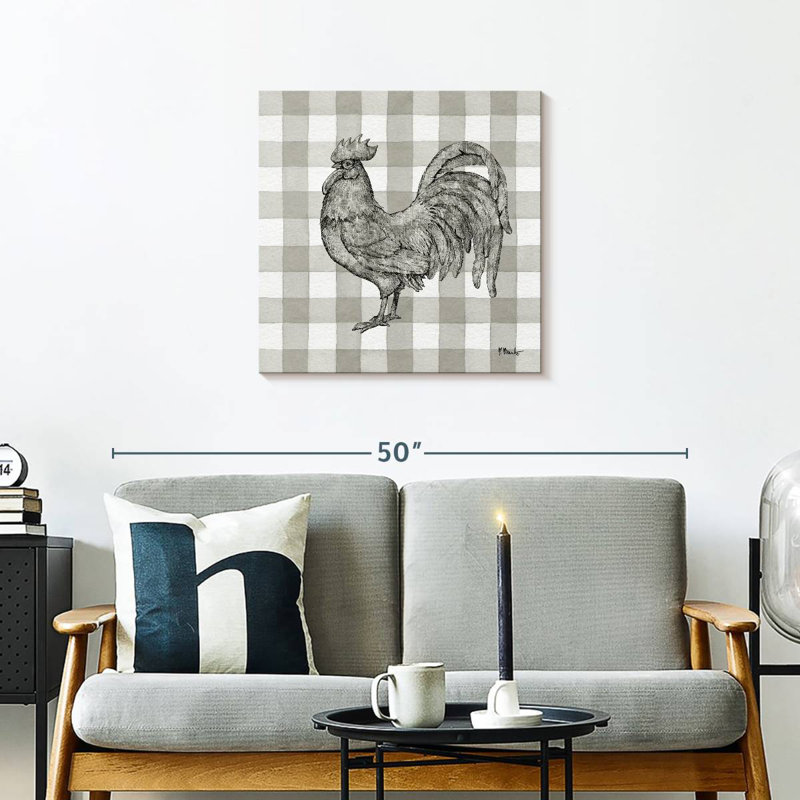 Brampt Lined Rooster II, 24" H x 24" W