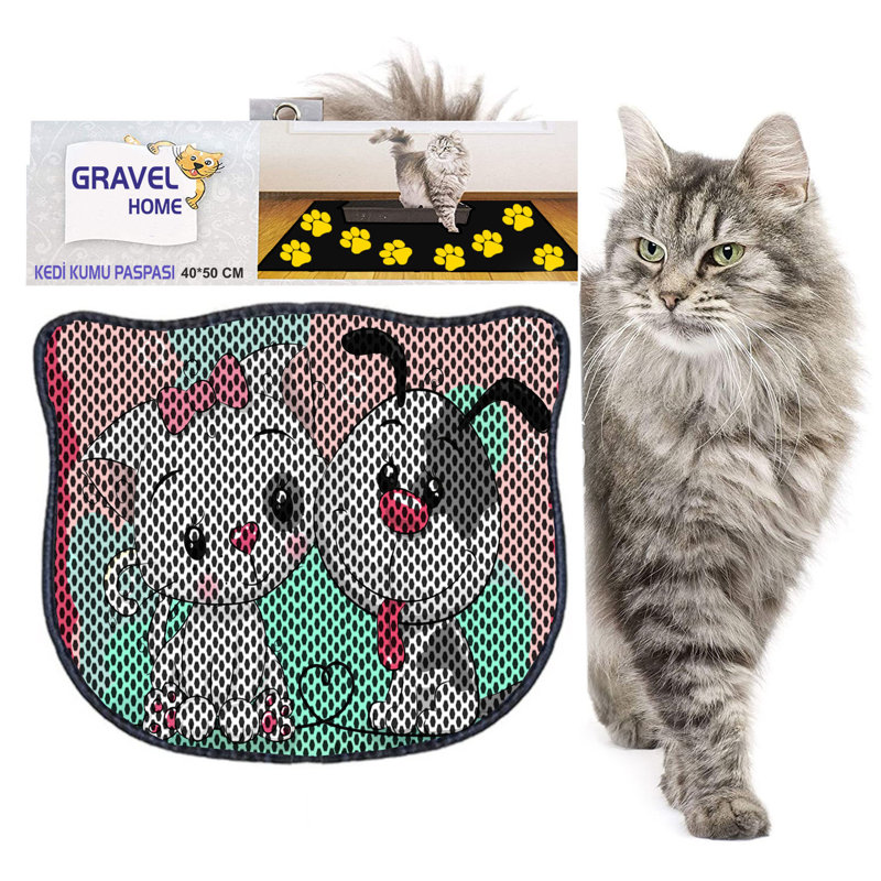 Durable Cat Litter Mat, 15.7 x 19.7 inches | 50% PVC / 50% Polyester, Machine Washable & Vacuum Friendly | Perfect for Easy Cleanup, Non-Slip Design to Keep Your Home Clean & Fresh, Ideal for Pet Owners