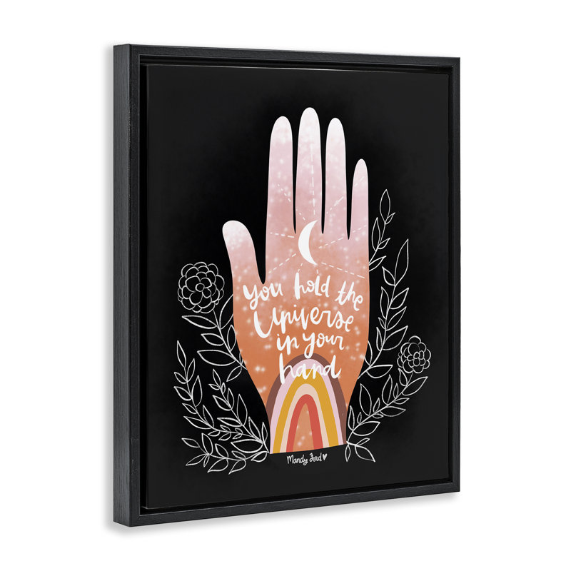 Cadre flottant Univers dans votre main, design par Mandy Ford Art + Illustration, H 21 po x l 17 po