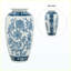 Vase en porcelaine 7,5 x 15 pouces avec motifs floraux bleus et blancs, grand vase décoratif