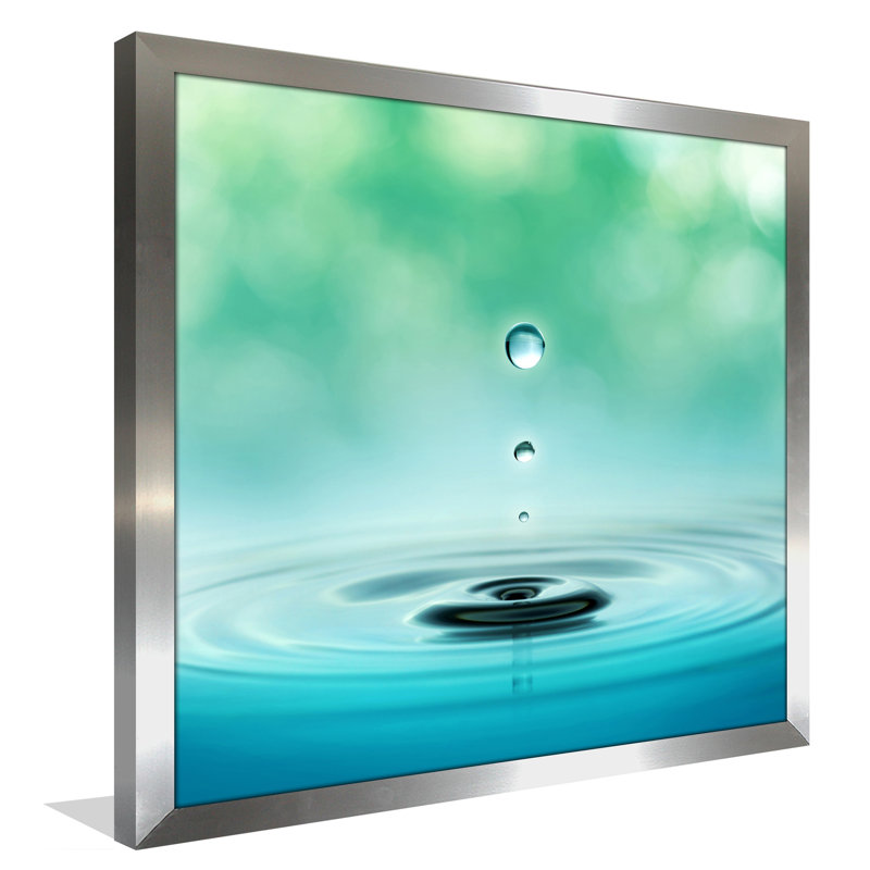 « water droplet », impression encadrée, H 35 po x l 35,5 x P 0,75 po