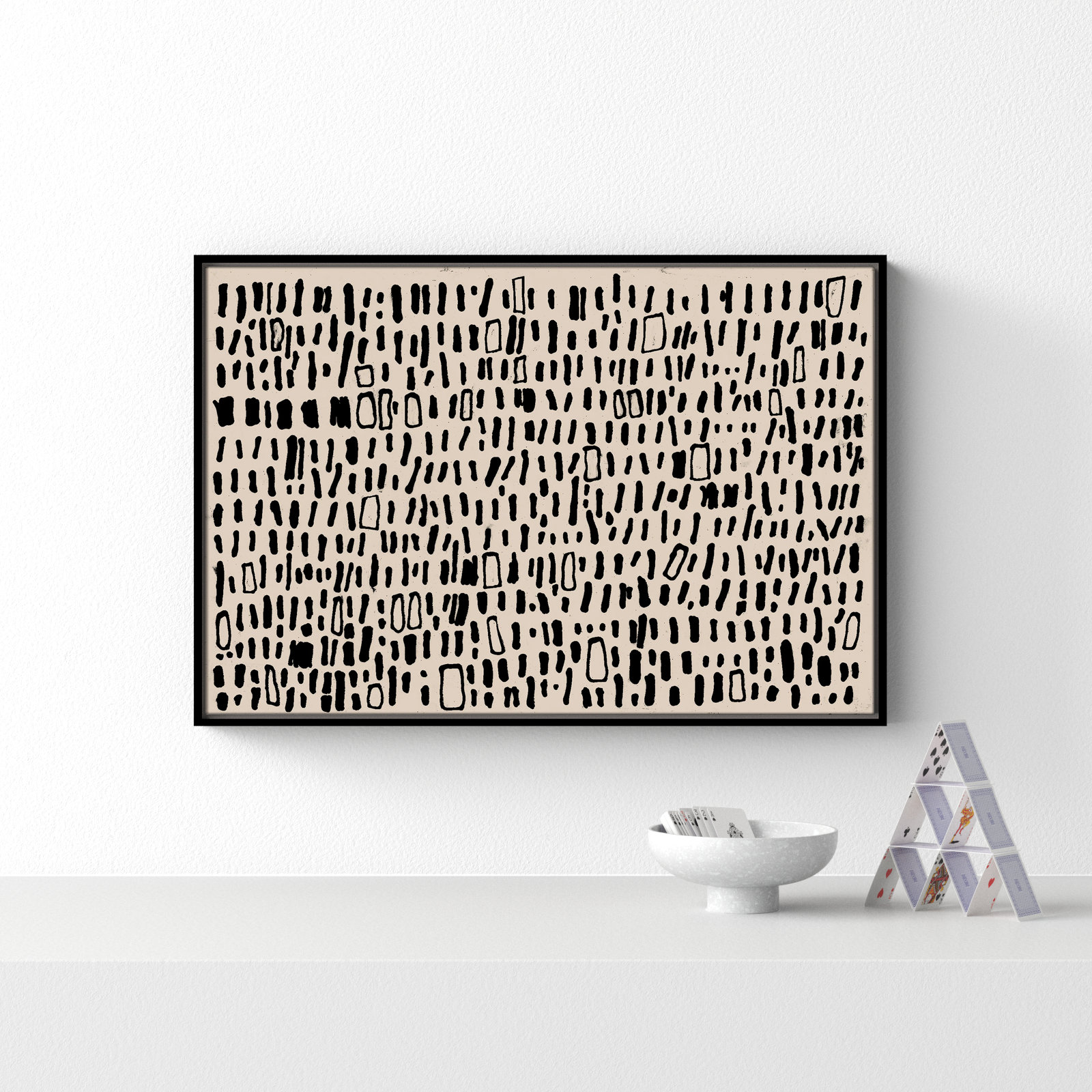 Timber "Tribal Code" Print by Filippo Ioco, 25.5" H x 37.5" W, Black