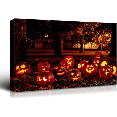 «Halloween Jack-O-Lanterns» impression sur toile