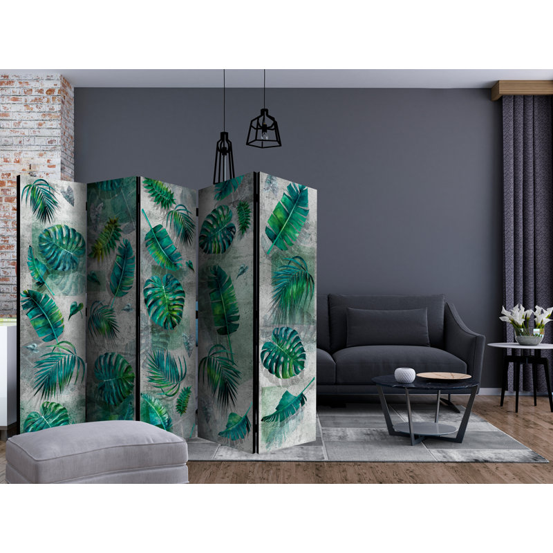 225cm W x 172cm H 5 - Panel Wood Folding Room Divider