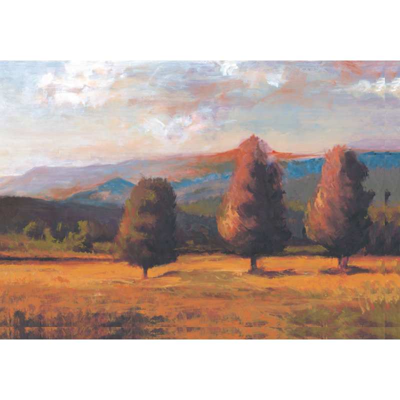Paysage de coucher de soleil sombre, reproduction d’art sur toile, H 12 po x l 18 po
