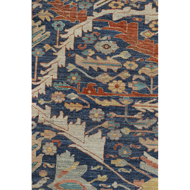 Burano Handmade Kilim Wool Floral Area Rug, Rectangle 9' x 12'