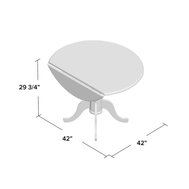 Philipston Extendable Round Solid Wood Dining Table, Stone, Stone