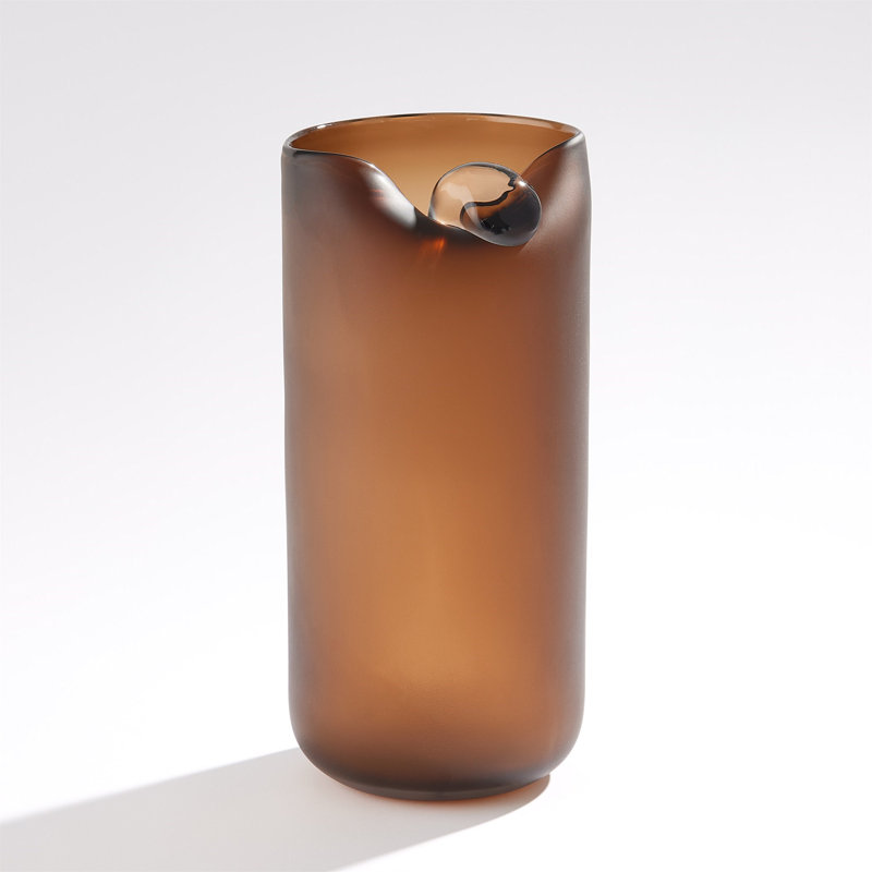 Poise Vase, Brown, 12.75" H x 5.75" W x 5.75" D