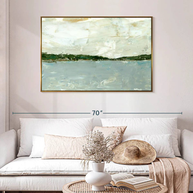 Vue panoramique I, 46 po x 31 po, Cadre flottant doré