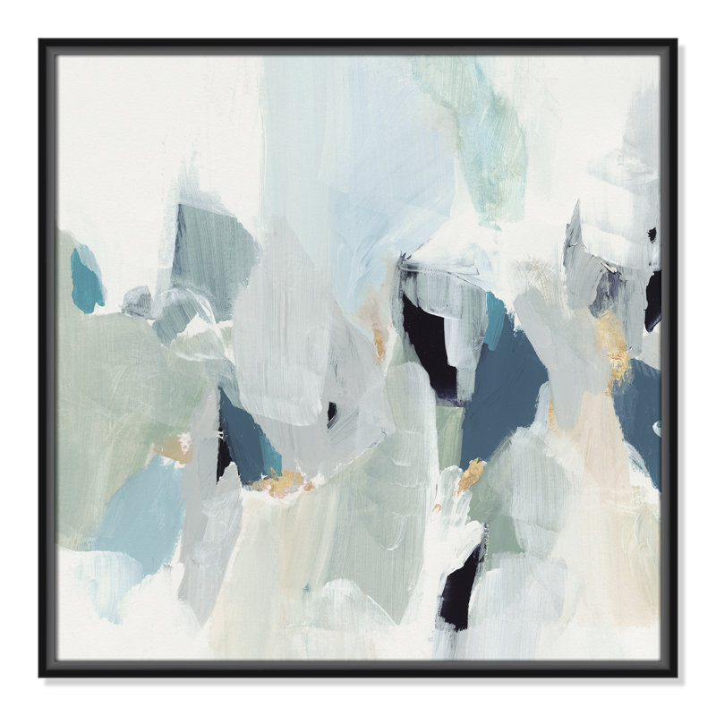 «Little Talks III» par Isabelle Z - reproduction d'art, H 25,5 po x l 25,5 po, Toile avec cadre photo, Noir