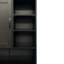 Armoire de buanderie avec portes et tablette, panier à linge inclinable, plusieurs espaces de rangement, style autoportant, tablette ouverte, tablette réglable-660840244