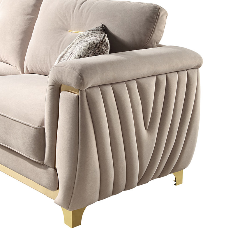 Causeuse Lavern Taupe, Taupe