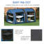 Sac de transport portable à parois souples avec cloison, deux compartiments, coussins et sac de rangement en bleu-837542990