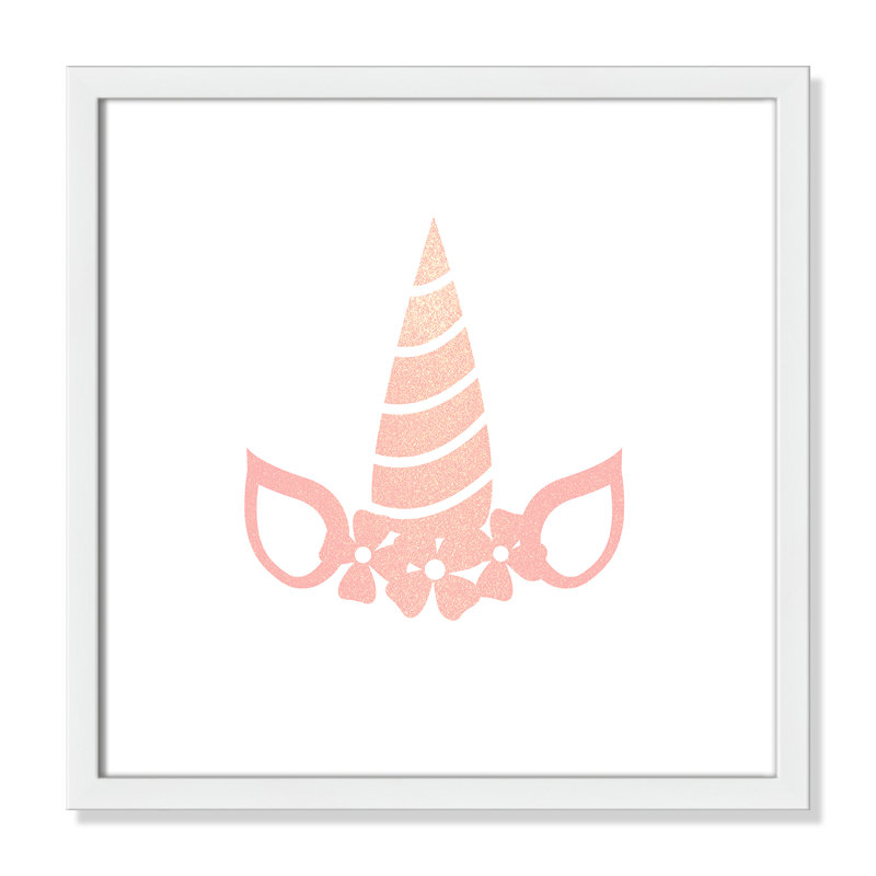 «Be the Unicorn», art encadré 3 ', H 16 po x l 16 po x P 1,18 po, Encadré de boîte blanc