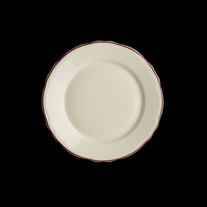 STYLELINE NOIR Assiette styleline marron, Blanc/rouge