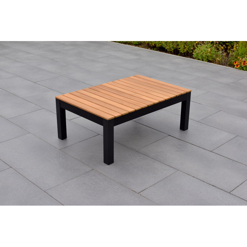 Mykonos Rectangular Wood Metal Outdoor Dining Table , 90cm cm W 60cm cm D