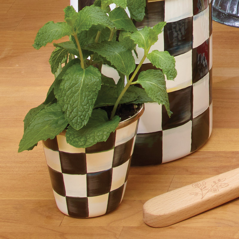 Courtly Check Herb Pots