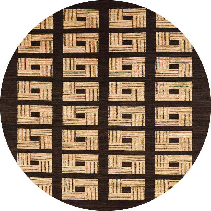 Tapis abstrait moderne 1618, Rond 8 pi