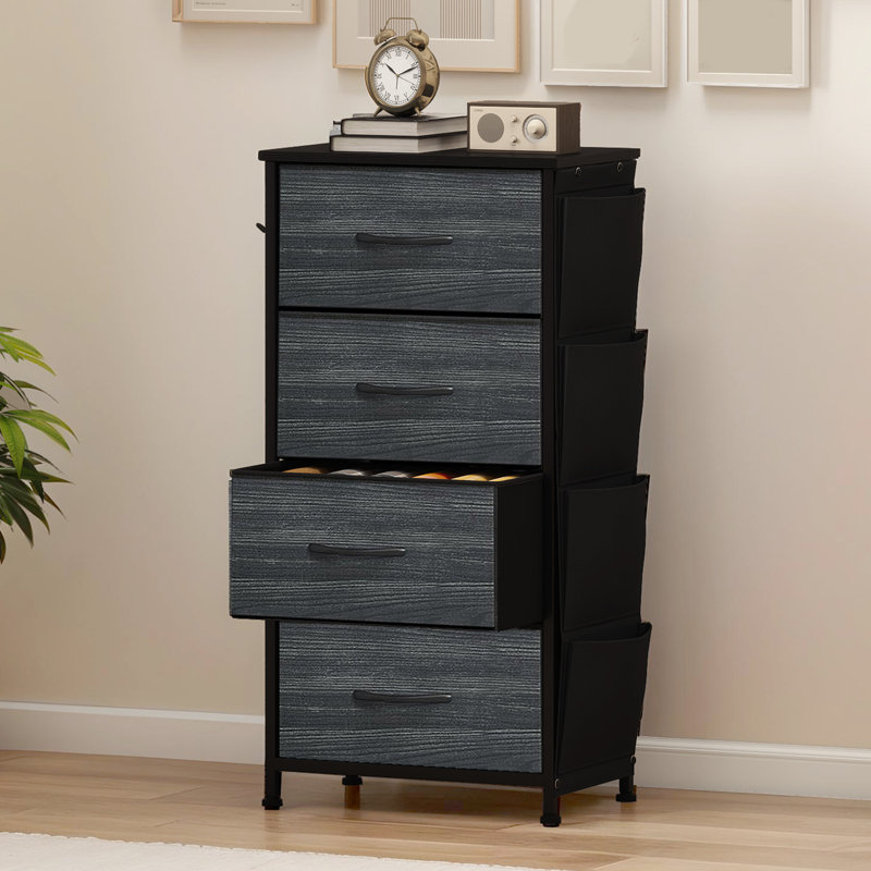 45cm W 4 - Drawer Chest of Drawers, Black