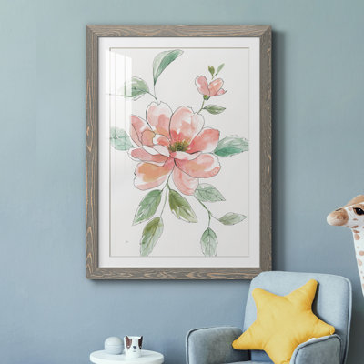 Peony Contour - Peinture encadrée