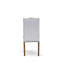 5 Piece Dinette Set for 4 Includes a Round Dining Room Table with Dropleaf and 4 Grey Linen Fabric Upholstered Parson Chairs, 42x42 Inch, Natural-1282341590-1282341584-1282341586