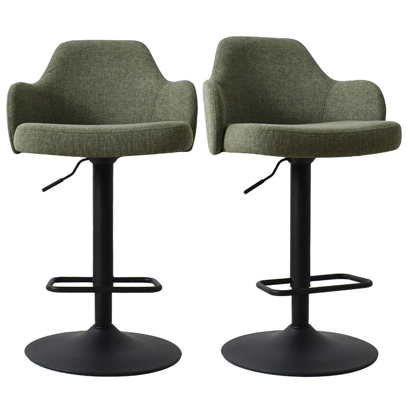 Arce Swivel Adjustable Height Stool, Green