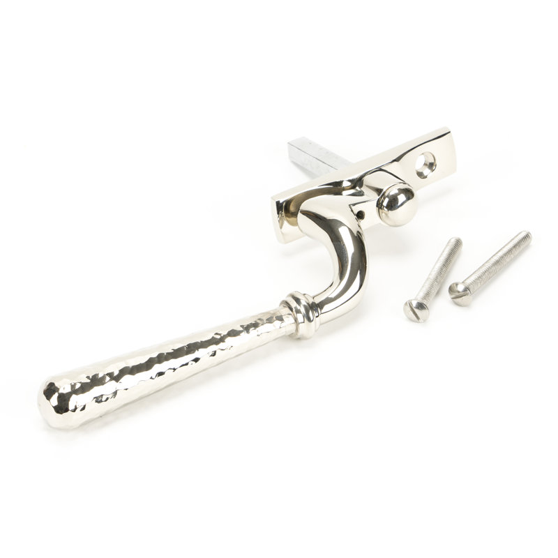 Hammered Newbury Espag Door Accessory, Polished Nickel