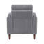 Chaise de salon moderne en velours côtelé rembourré avec coussin confortable en bois massif 1pc-757385419