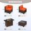 Ensemble de conversation modulaire en rotin pour l'extérieur avec table pour foyer 10 personnes-511477749-518326107