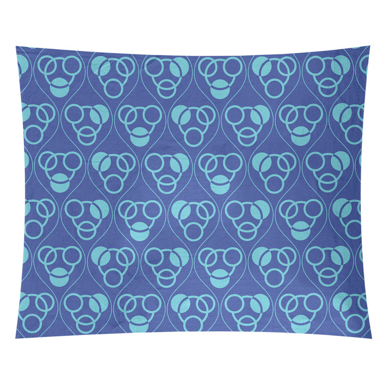 Tapisserie, H 51 po x l 60 po, Bleu / bleu sarcelle