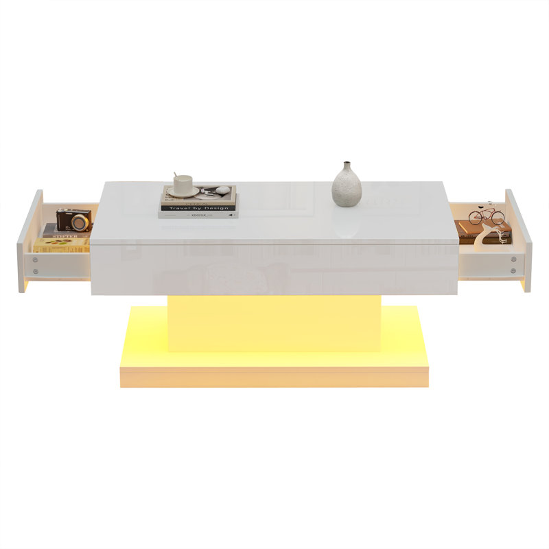 Pedestal Coffee Table with Storage