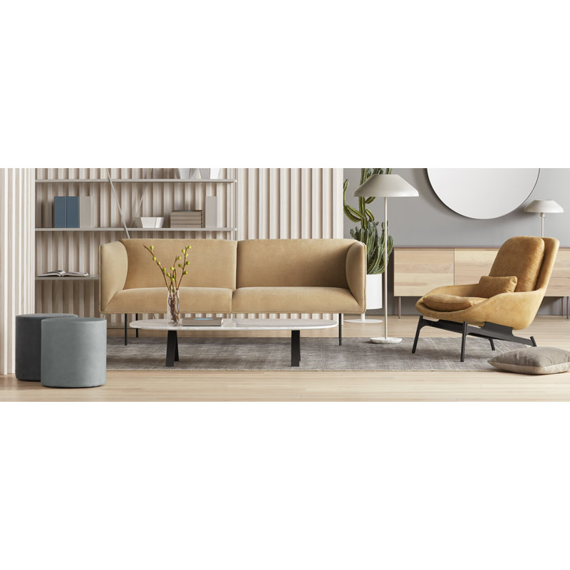 Beau Floor Lamp, Putty, Putty/White Carrara Marble