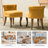Modern Tufted Velvet Side Chair with Solid Wood Legs-696709292