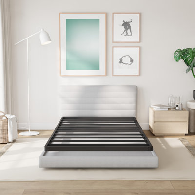Bercht 2" Low Profile Metal Box Spring Bunkie Board, Thin Bed Slat Replacement(No legs) by Alwyn Home